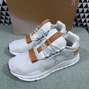 On Cloud Cloudnova Running Shoes White Pearl Brown